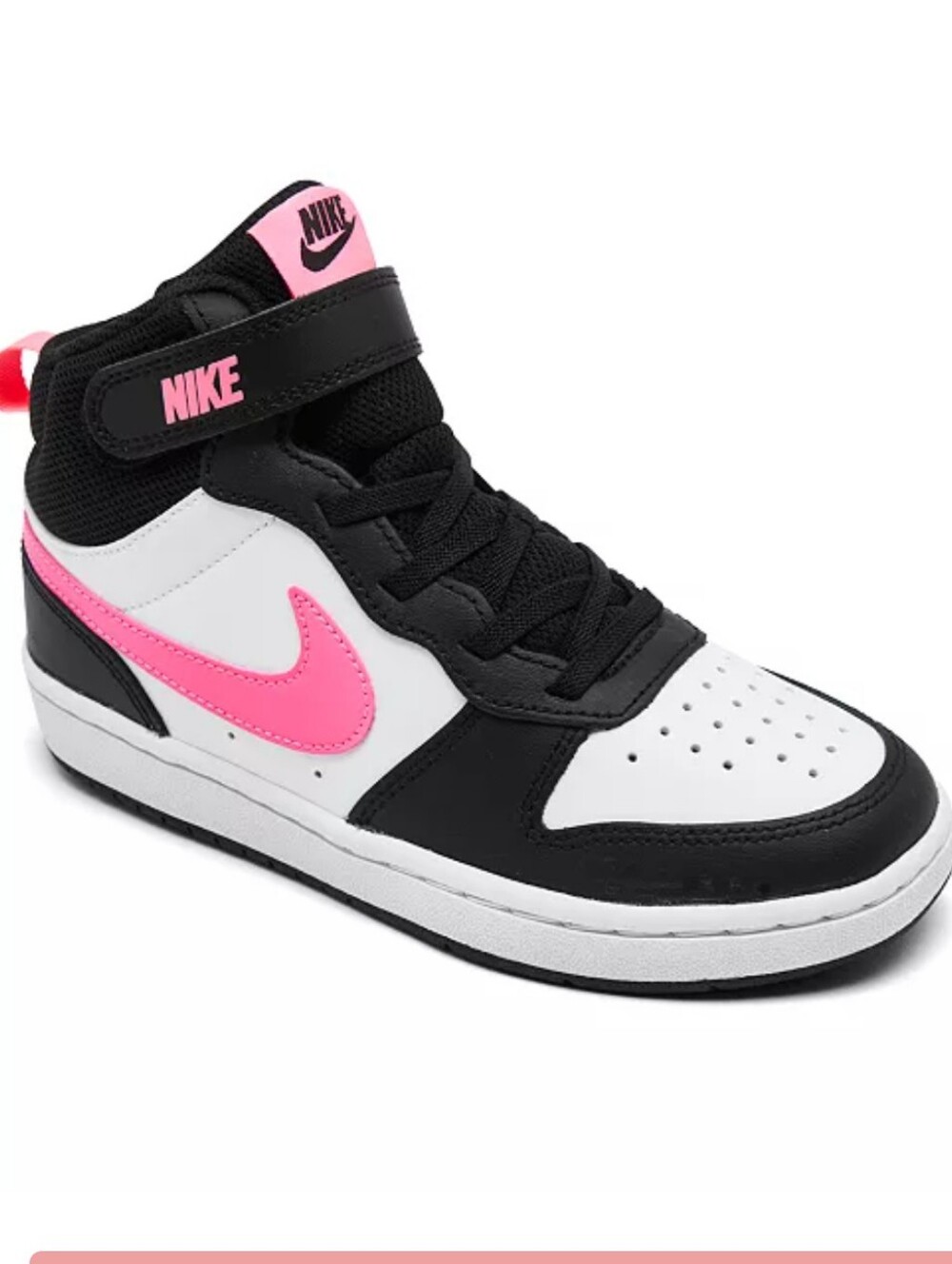 Nike High-Top Sneaker in Black, White & Pink Size 7.5 Women's Nwot